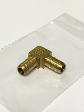 BARBED TUBE Elbow  Brass Double Barbed 1/4" I.D. Tube (1) One