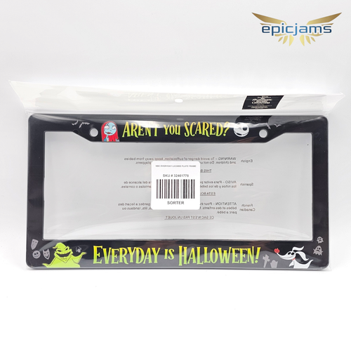 Disney The Nightmare Before Christmas Everyday is Halloween License Plate Frames