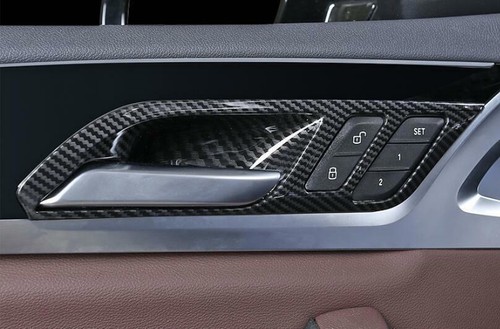 For BMW X3 G01 X4 2018-2021 ABS Carbon Fiber Inner Door Handle Bowl Frame Trim - Foto 6 di 6