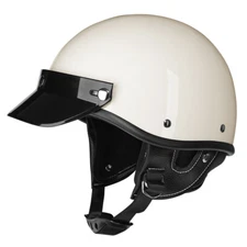 Motorcycle Retro Half Helmet Bicycle Scooter Moped Jet Motorbike Helmet DOT