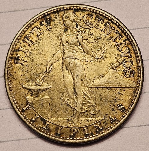 1944 S Filipinas Fifty 50 Centavos USA Silber WWII Philippinen USA