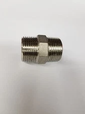 STAINLESS STEEL HEX CLOSE NIPPLE 1" NPT HN-100