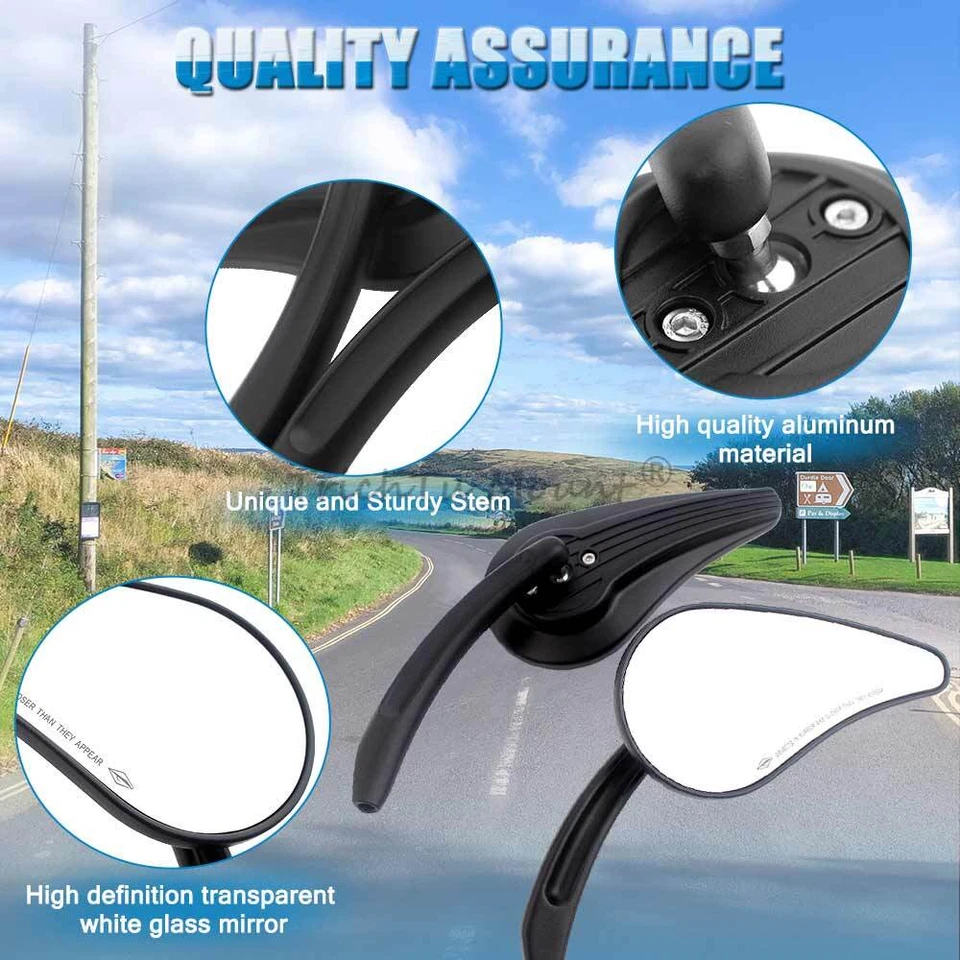 Espejos retrovisores universales para manillar de motocicleta para Sportster s Boulevard SV650 Foto 4 de 4