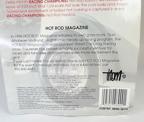 1:53 Hot Rod Magazine 1970 Chevelle & 1963 Corvette Chevy American Muscle Car RC - Picture 12 of 13