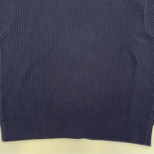 Vintage Cardigan Sweater Navy Blue Acrylic Women Size Medium V-Neck Mr. Rogers - Picture 10 of 14