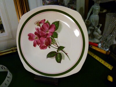 Burgess and Leigh Ltd, Burslem Teller mit 3D Effekt Rose