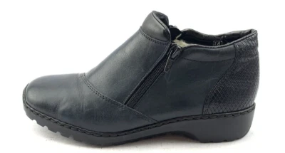 RIEKER DAMENSTIEFEL STIEFELETTEN BOOTS Gr:38 Uk:5 DUNKEL BLAU - Bild 1 von 4