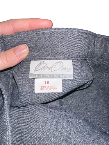 Pantalones Levi Strauss Doblados De Colección Para Mujer Talla 16 Gris Recto Hechos en EE. UU. - Imagen 4 de 8
