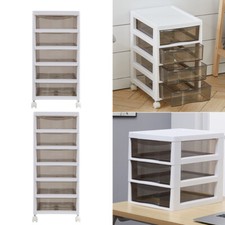 3/4/5/6 Tier Drawers Unit Trolley Chest Draws Cabinet File Storage Box Organizer