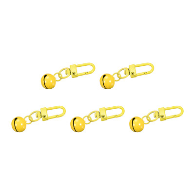 5pcs bell 13mm/0.51'' slide bell keychain, gold bells staples for Christmas