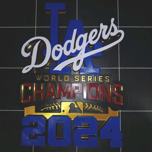 8 Inch LA DODGERS 3D 2024 WORLD SERIES CHAMPIONS PLAQUE STAND OR WALL SIGN - Picture 2 of 13