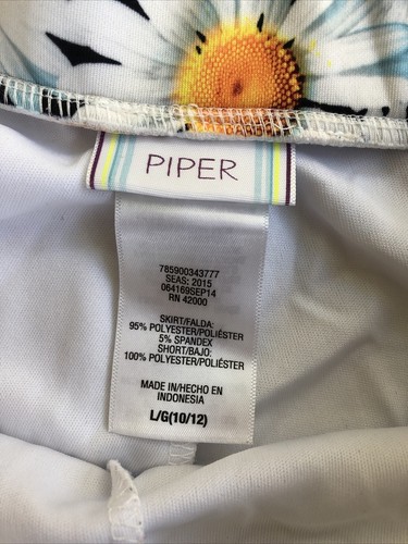 NWOT PIPER Girls (14-16) Zip-Front Jacket & (10-12) Flared Skort Daisy Print - Picture 6 of 7