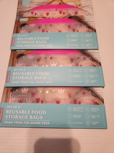 *New* Core Kitchen Set of 6 Stand-Up Reusable Food Storage Bags BPA & LEAD FREE - Picture 11 of 11