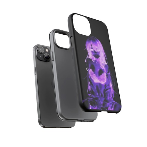 Anime Tough Case for iPhones, Galaxy and Pixel Glowing Neon Waifu Girl Manga - Picture 67 of 197