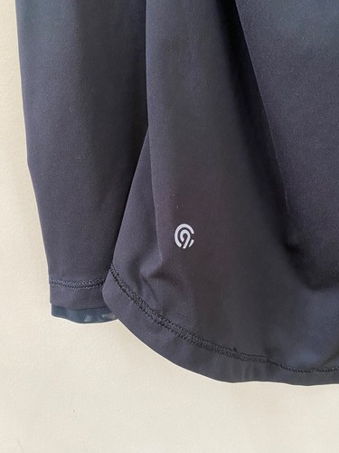 Womens C9 Champion Med. Long Sleeve Athletic Shirt Black Reflective Thumb Holes - Picture 7 of 7