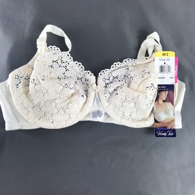 Vintage Vanity Fair 40c Daisy Lace Full Figure Underwire Ivory Bra 75080 New Ebay