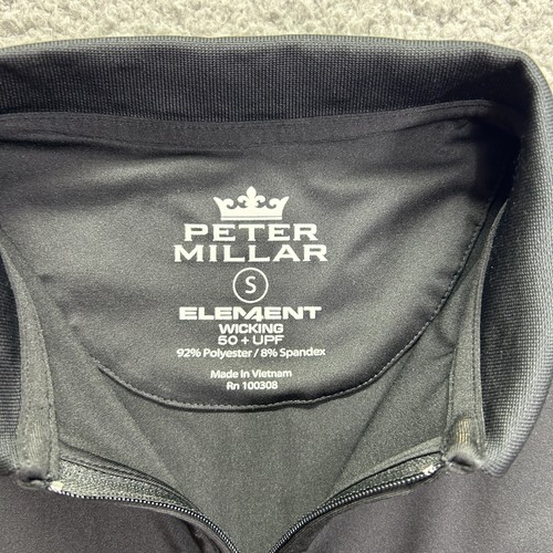 Peter Millar Element Wicking Damen Schwarz Half Zip Pullover Golf Stretch Gr. S - Bild 3 von 6