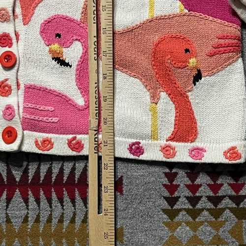 Design Options Cardigan Sweater Women’s Large Flamingo Philip & Jane Gordon D7 - Picture 5 of 12