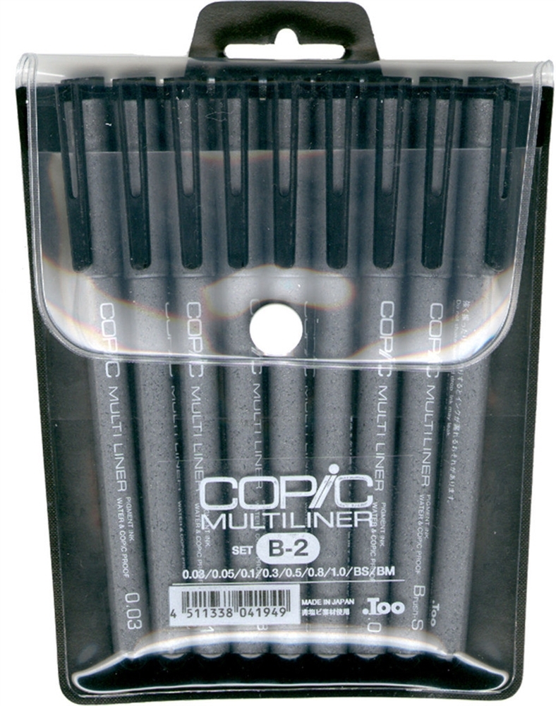 Copic Multiliner BLACK Inking Pen Set SELECT SET AUTHORIZED COPIC DEALER
