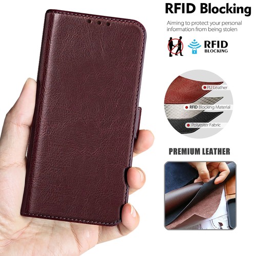 For Samsung Galaxy S22 S21 S20 Plus/FE 5G Note20 Ultra Flip Leather Case Cover - Picture 6 of 26
