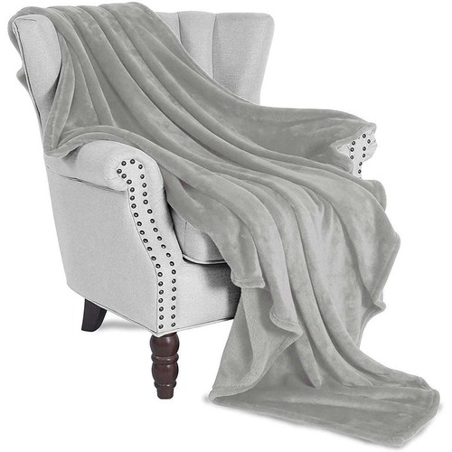 Super Soft Light Weight Coral Fleece Warm Throw Blanket for Couch/Sofa/Bed/Chair - Picture 5 of 15