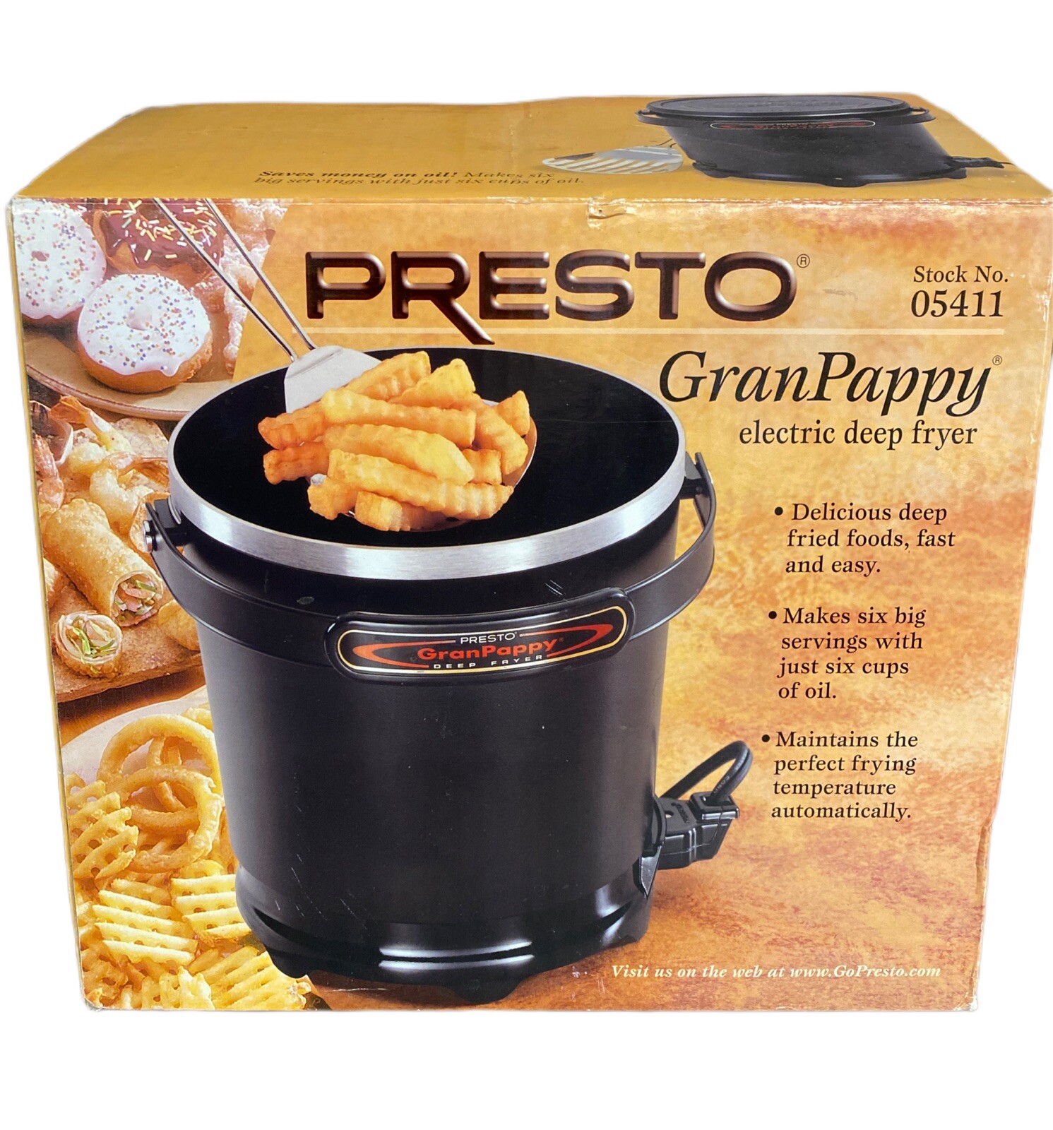 Presto Fry Daddy Electric Deep Fryer Model 05424  1200W Vintage 2002 New