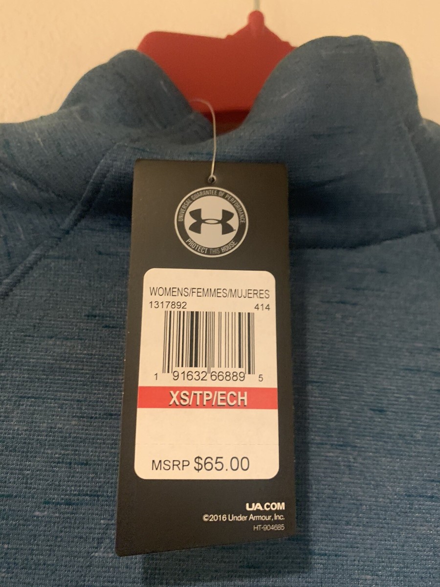 Under Armour Womens Armour Fleece Full Zip Jacket Static Blue XS X