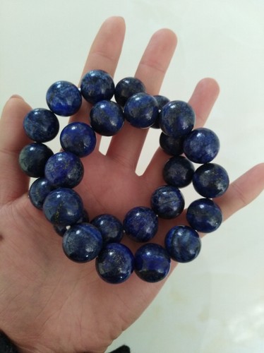 Pulsera Lapislázuli Jade Natural Cuentas Redondas Pulseras 15mm Envío Gratis - Imagen 11 de 12