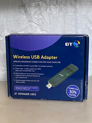 BT Voyager 1055 Wireless USB Adapter WLAN Netzwerk Dongle für PC/Laptop NoS
