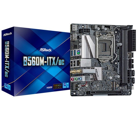 NEW ASRock B560M-ITX/AC LGA 1200 Intel B560 SATA 6Gb/s Mini ITX Motherboard. Available Now for $100.00