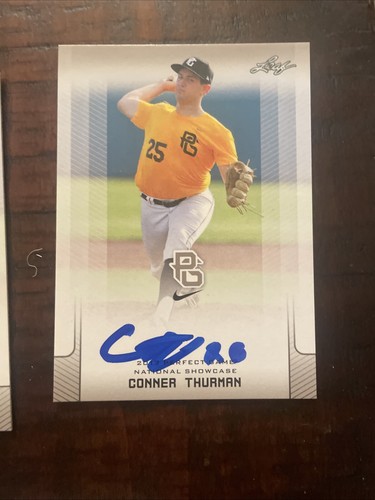 CONNER THURMAN 2017 LEAF PERFECT GAME IP AUTO ROOKIE CARD! SIGNED AUTOGRAPH - Picture 3 of 9