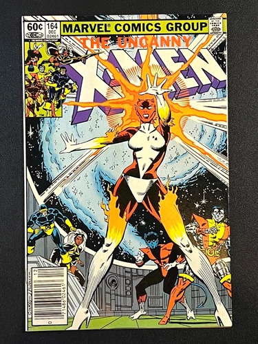 Uncanny X-Men #164 VF+ 8.5, Newsstand, 1st App. Carol Danvers Binary (1982)