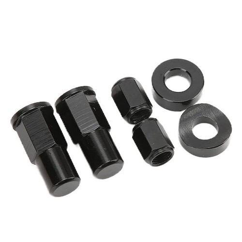 Universal Motorcycle Rim Lock Nuts Spacer Kit Tire Valve Stem Caps - Picture 3 of 8