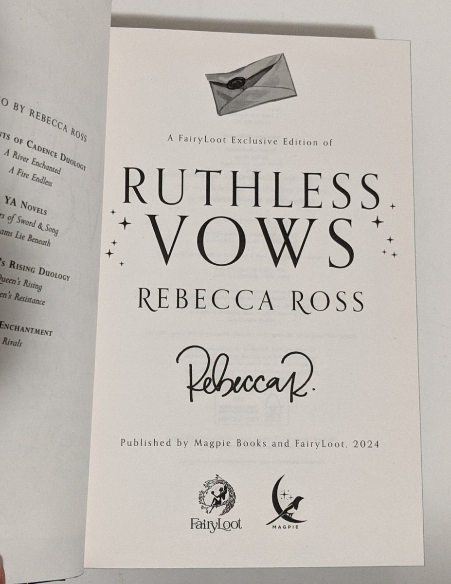 FairyLoot Ruthless Vows By Rebecca Ross Digital Signature