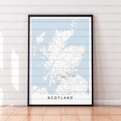 Schottland Karte Poster Druck Schottland ungerahmt Wandbild Britische Inseln Reise Geschenk