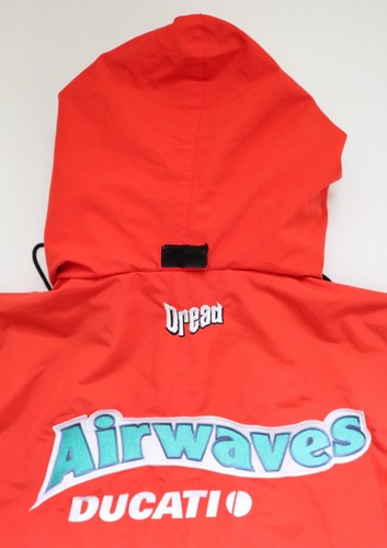 AIRWAVES DUCATI VINTAGE RACING JACKET DREAD ORANGE MEN'S L EMBROIDERED HOOD TOP - Bild 5 von 20