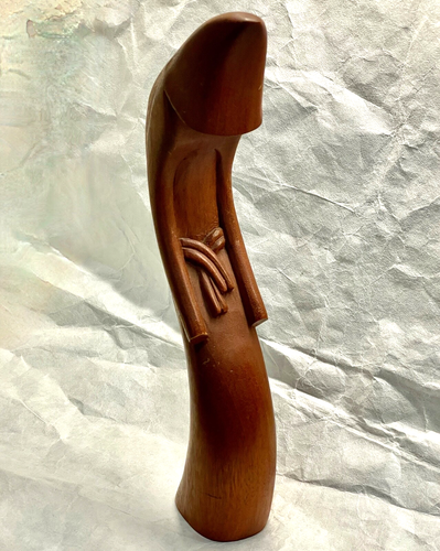 Original Signed JOSE PINAL MCM Modernist Monk Figure Listed Mexican Folk Art - Picture 6 of 9