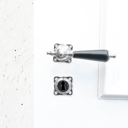 Handle Set for Room Doors - Ceramic Handle | BB | Gloss Nickel - Picture 3 of 5