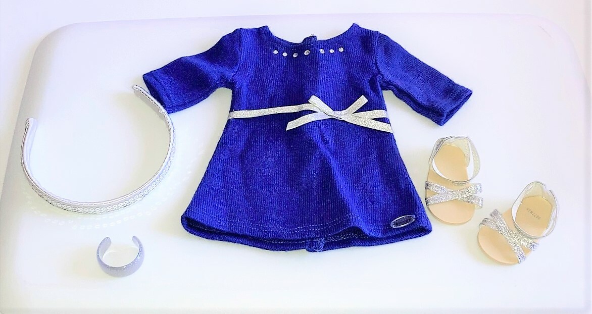 American Girl Doll Truly Me 2017 BLUE RHINESTONE STUDDED DRESS + Silver Shoes | eBay American Girl Doll Truly Me 2017 BLUE RHINESTONE STUDDED DRESS + Silver Shoes | eBay