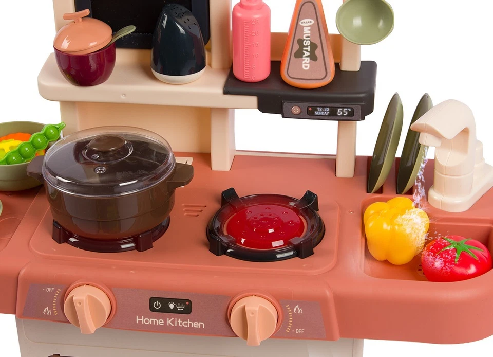 Küchenwerkzeuge Kinderküche Spielküche-Set für Kinder herdplatten, lebensmittel - Bild 4 von 4
