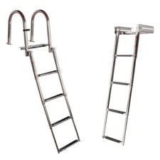 Scala 4 Gradini Scalini per Piscina in acciaio inox 110 cm Scaletta,pieghevole