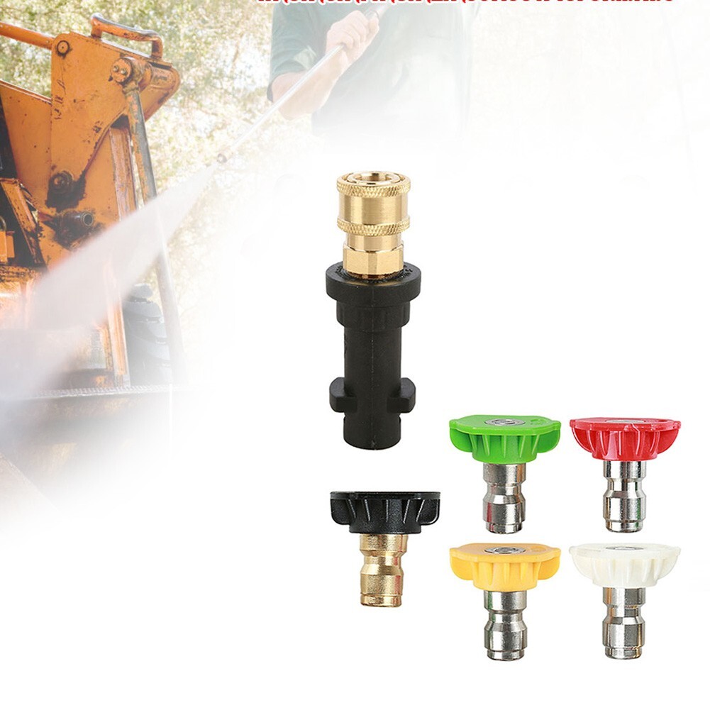 Versatile Cleaning Solutions 5 Nozzles+Adapter for Karcher Pressure
