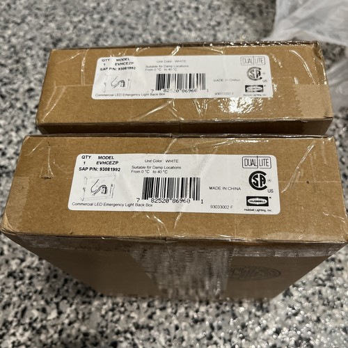 New Hubbell Dual-Lite EVHCEZP 93081992 Commercial LED Emergency Light Back Box - Bild 1 von 4