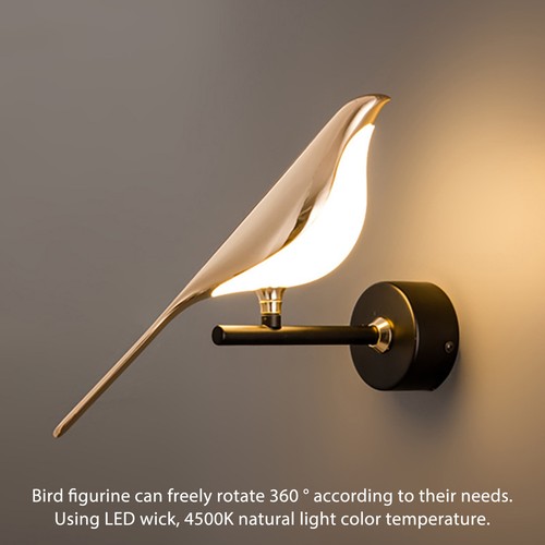 Bird Wall Lamp Bird Light Modern Style LED Wall Lamp For Bedroom - Picture 12 of 12