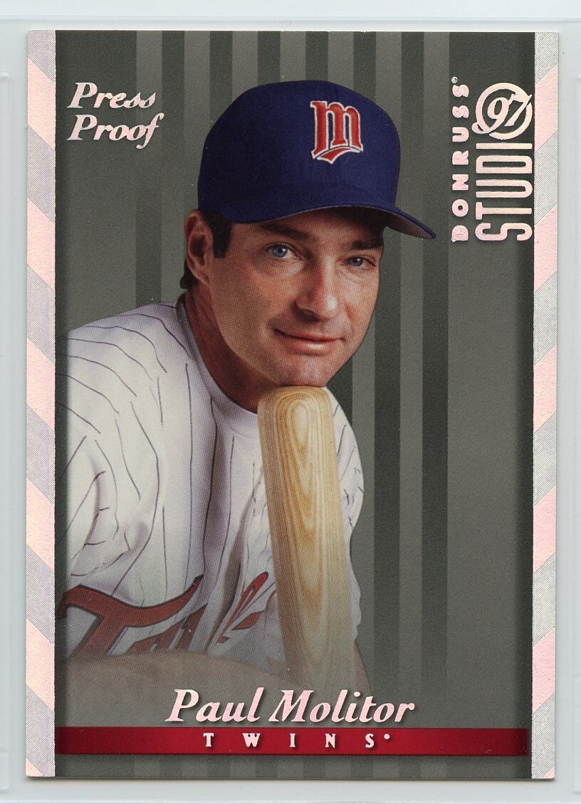 1997 Donruss Studio Silver Press Proof - #11 - Paul Molitor - Minnesota Twins