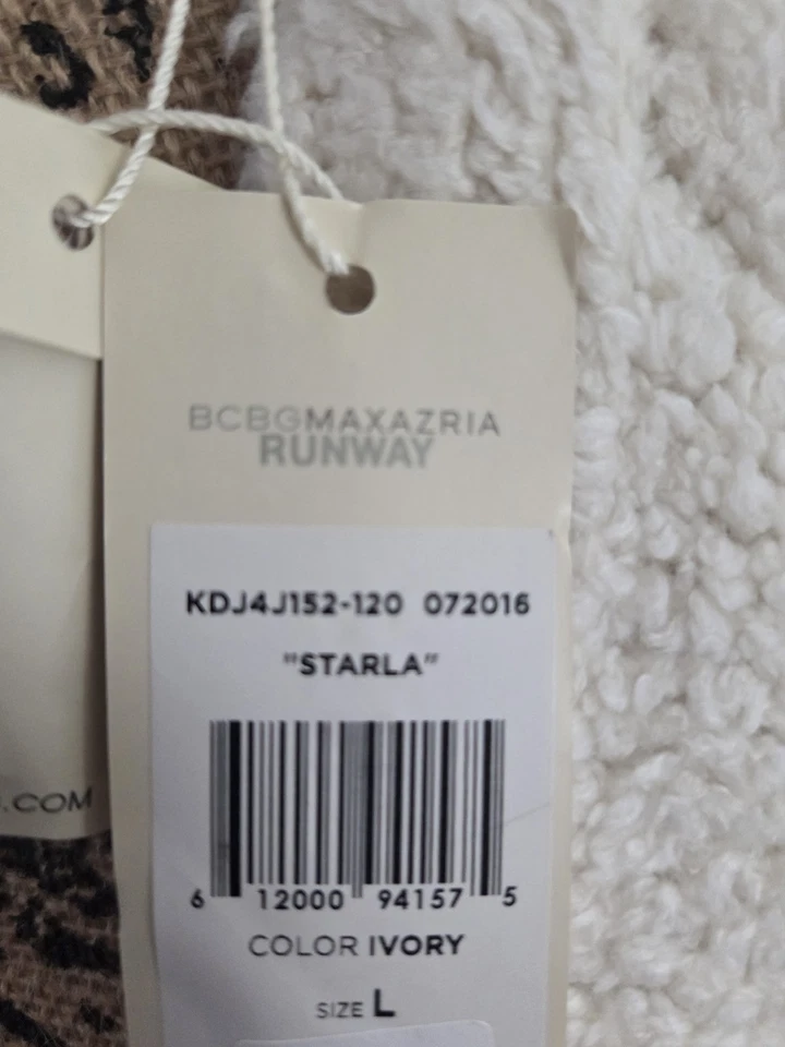 Bata bcbg max azria starla - Vintage Talla L - Moda de celebridades - Totalmente nueva Foto 4 de 4