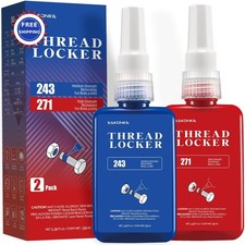 Thread Locker 243 & 271 2 Pack - Metal Screw Locking Sealant Blue Medium High