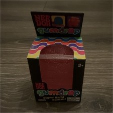 Nee Doh Gumdrop Super Solid Squish Squeeze Toy, Red, Ages 3