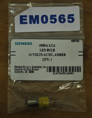 Siemens 3SB0A-LCA LED Pilot 24Vac/dc Amber, 3SB0ALCA - NEW
