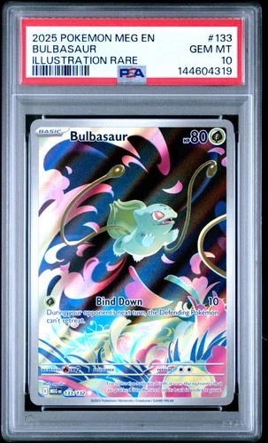 2025 POKEMON MEG EN-MEGA EVOLUTION ILLUSTRATION RARE #133 BULBASAUR PSA 10